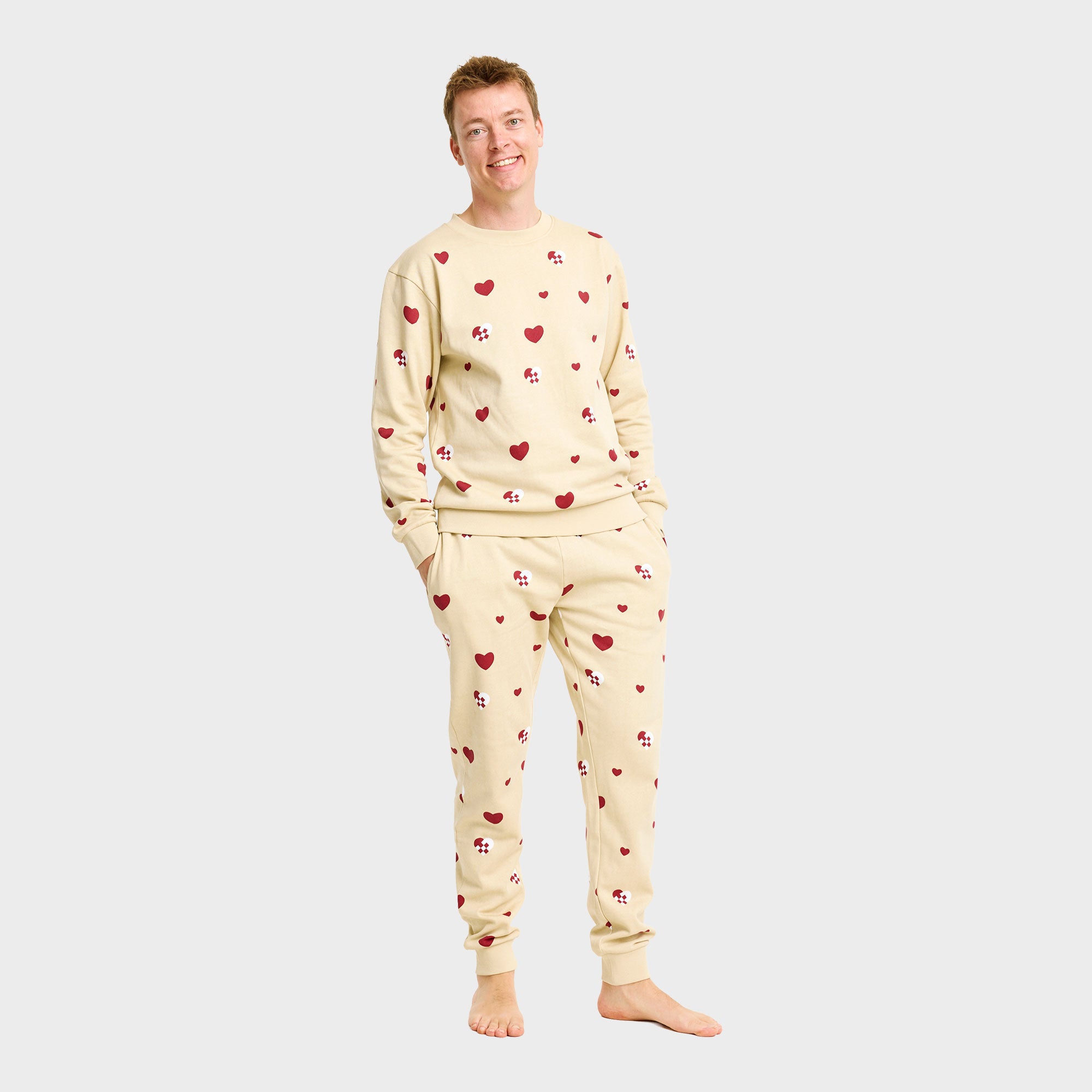 Julehjerte sweatset - Herre